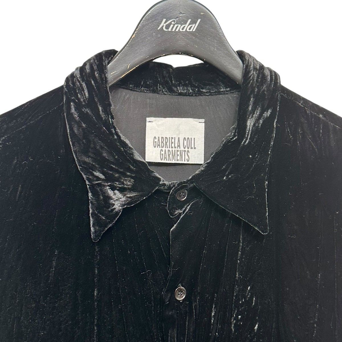 GABRIELA COLL GARMENTS ベルベットシャツ size1 GABRIELA COLL GARMENTS Crushed Velvet Shirt クラッシュベルベット