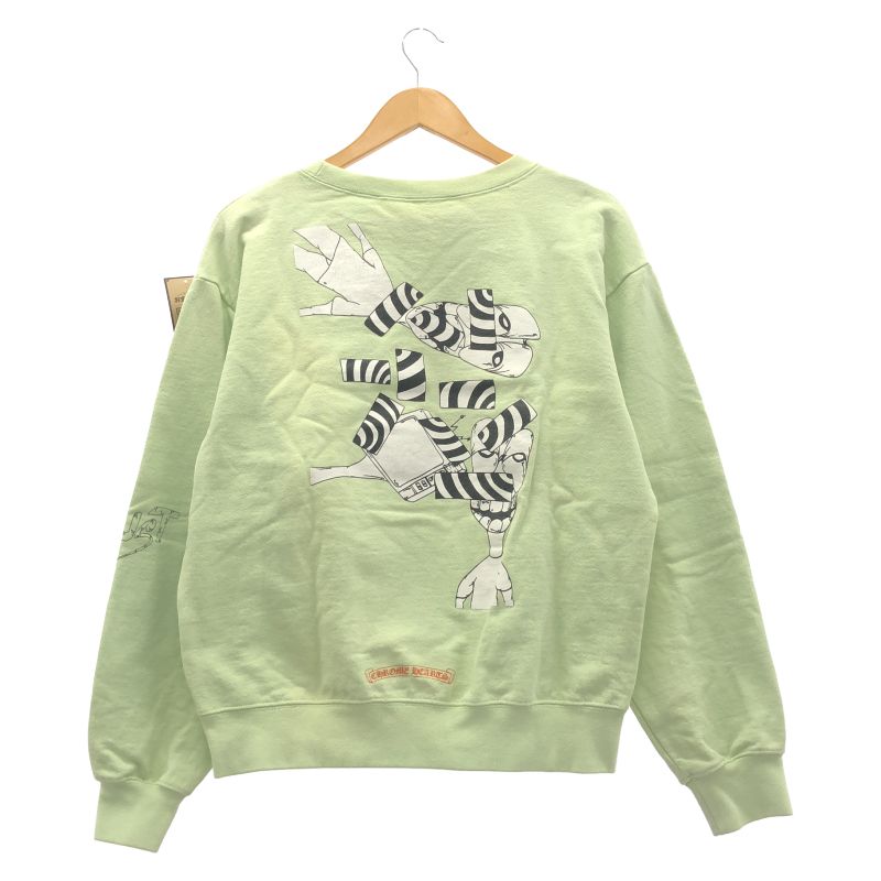 【中古】CHROME HEARTS × MATTY BOY　バックプリントスウェット クロムハーツ ライトグリーン[19][240019529680] 中古】CHROME HEARTS × MATTY BOY バックプリントスウェット クロム