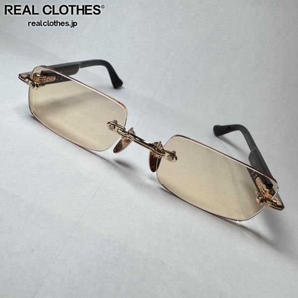新品　未使用　クロムハーツ　眼鏡　ゴールドフレーム CHROME HEARTS/クロムハーツ DEEP I サイドフローラルクロスフレーム