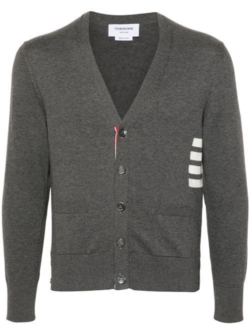 THOM BROWNE 4BAR コットン カーディガン 送料無料