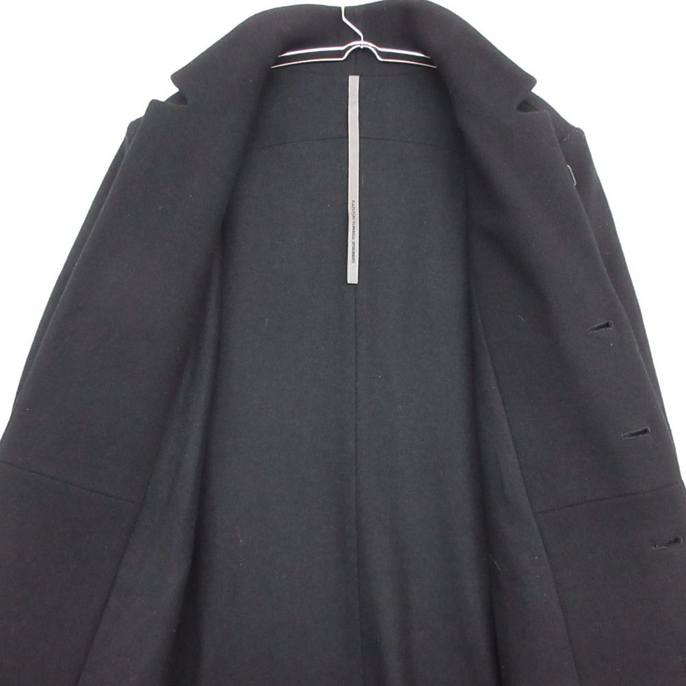 【美品】カズユキクマガイアタッチメント　チェスターコート　カシミヤ混　ブラック KAZUYUKI KUMAGAI ATTACHMENT カズユキクマガイアタッチメント