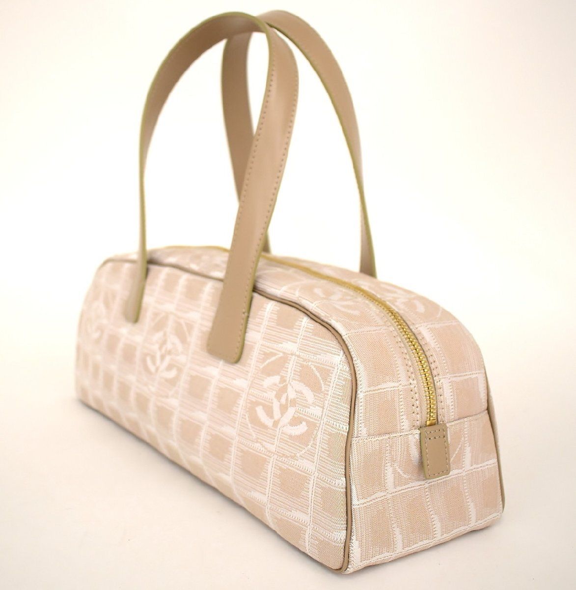 シャネル CHANEL ミニボストンバッグ ニュートラベルライン ベージュ系