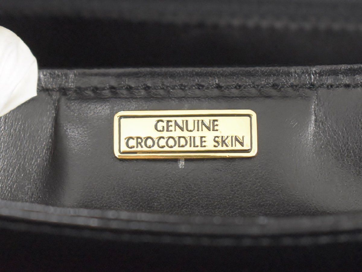 ショルダーバッグ セミショルダー クロコダイルレザー GENUINE CROCODILE SKIN ブラック 2501LR120 ショルダーバッグ セミショルダー クロコダイルレザー GENUINE