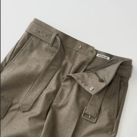 AURALEE｜オーラリー Wool Fulling Flannel Cargo Slacks ウール