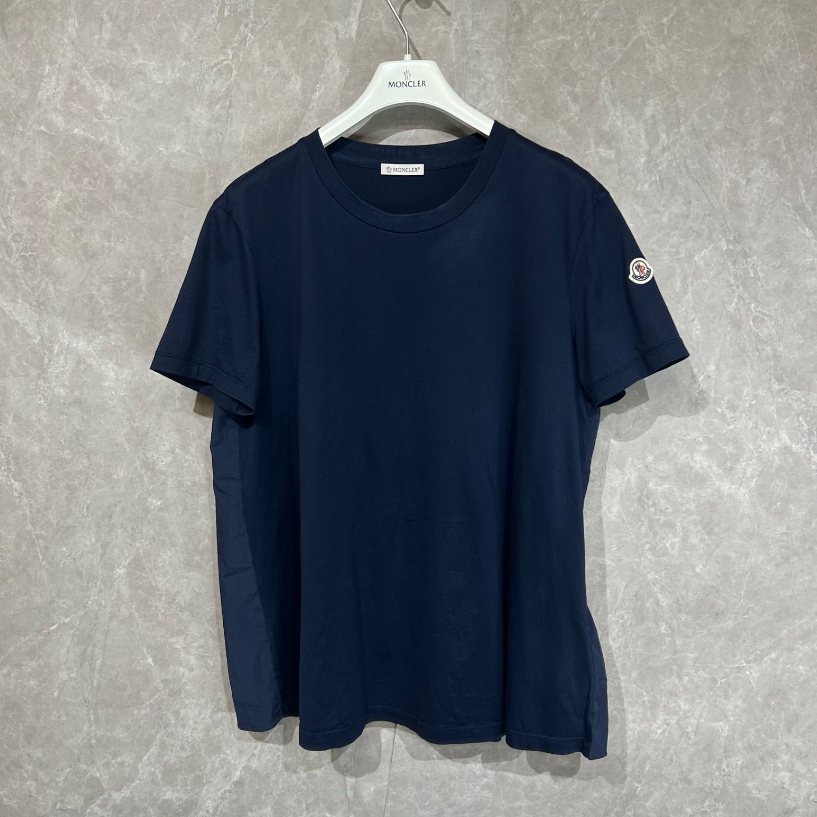 MONCLER 半袖 プリーツ切替 Tシャツ ネイビー M MONCLER モンクレール切り替え半袖TシャツネイビーM - メルカリ