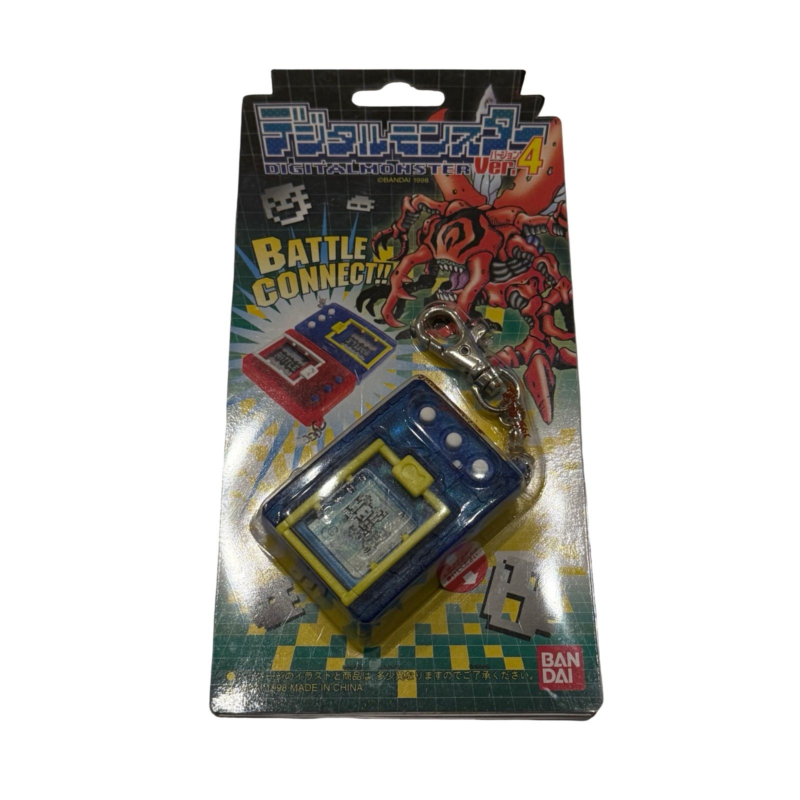 デジタルモンスター ver.4 ブルー 1998年 人気，新作登場 デジモン Ver.4 ブルー 透明ブルー 1998年 当時物 未