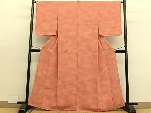 鬼しぼ縮緬　暈しピンク　正絹 長襦袢 鬼しぼ縮緬 正絹 逸品 手描き ロング丈 公式通販 平和屋着物○上質な