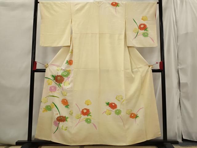 平和屋着物□訪問着 駒刺繍 草花文 暈し染め 金彩 正絹 逸品