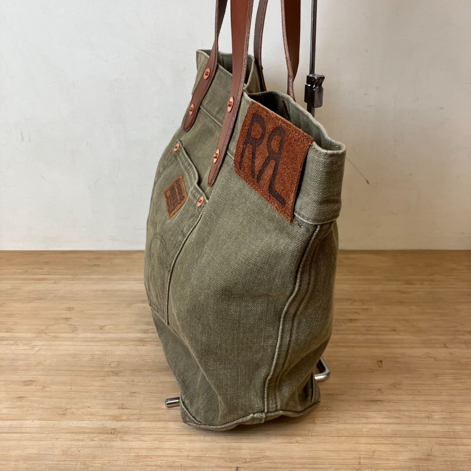 RRL ダブルアールエル レザーハンドル トートバッグ ヴィンテージ 
