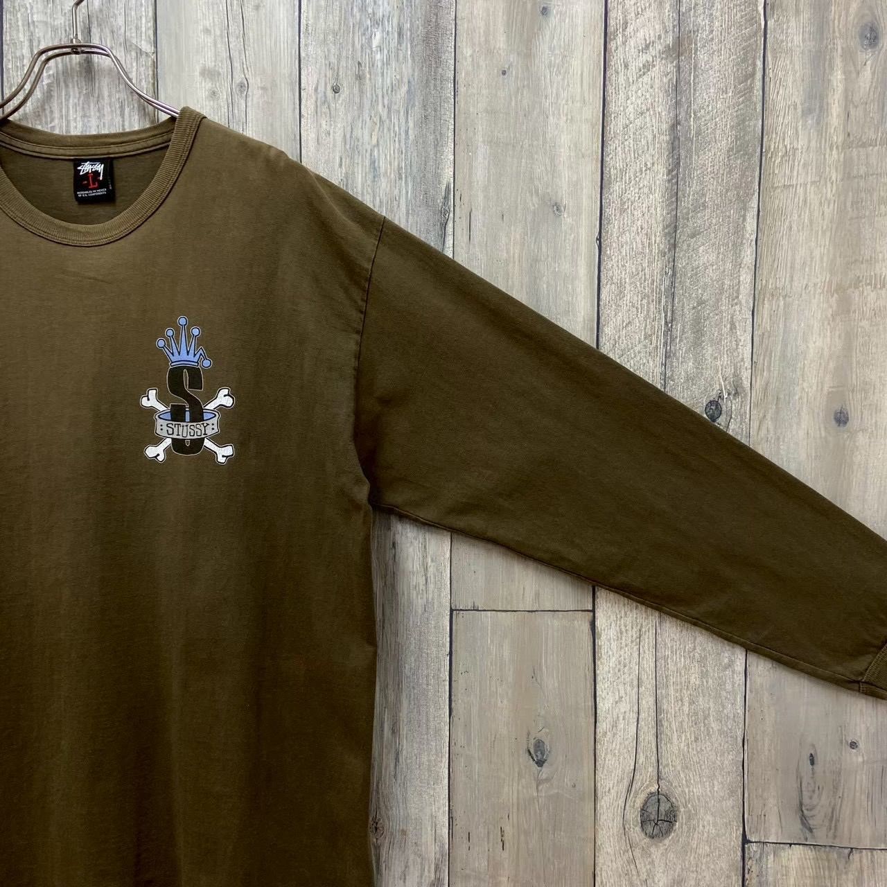 OLD STUSSY stussy 90s ステューシー グリーン クラウン 王冠ロゴ 両面