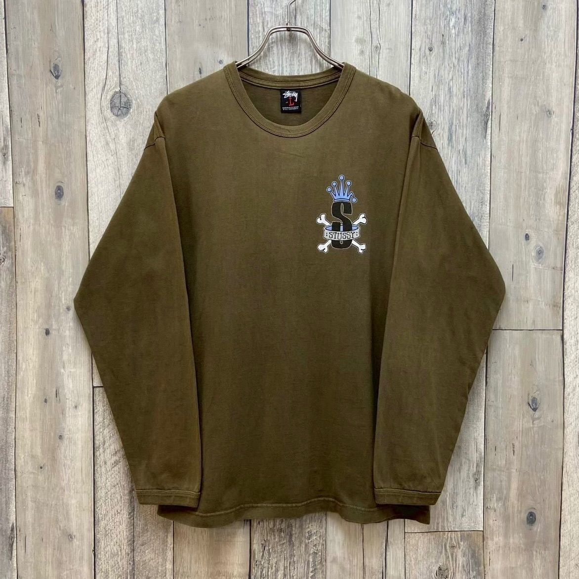 OLD STUSSY stussy 90s ステューシー グリーン クラウン 王冠ロゴ 両面