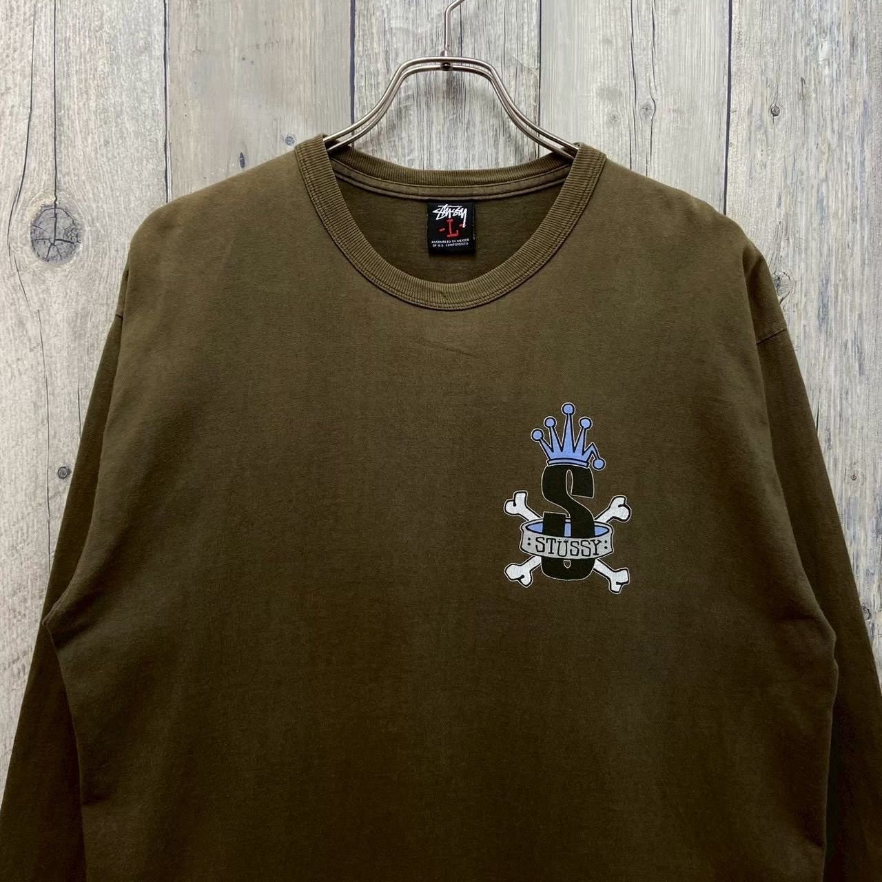 OLD STUSSY stussy 90s ステューシー グリーン クラウン 王冠ロゴ 両面