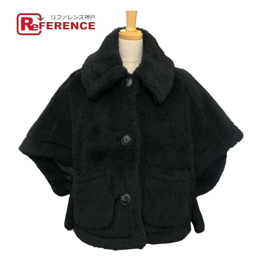 MAX MARA マックスマーラ ポンチョ テディベア テディ ニュテールツォ ケープ 2524736062 アルパカ ブラック