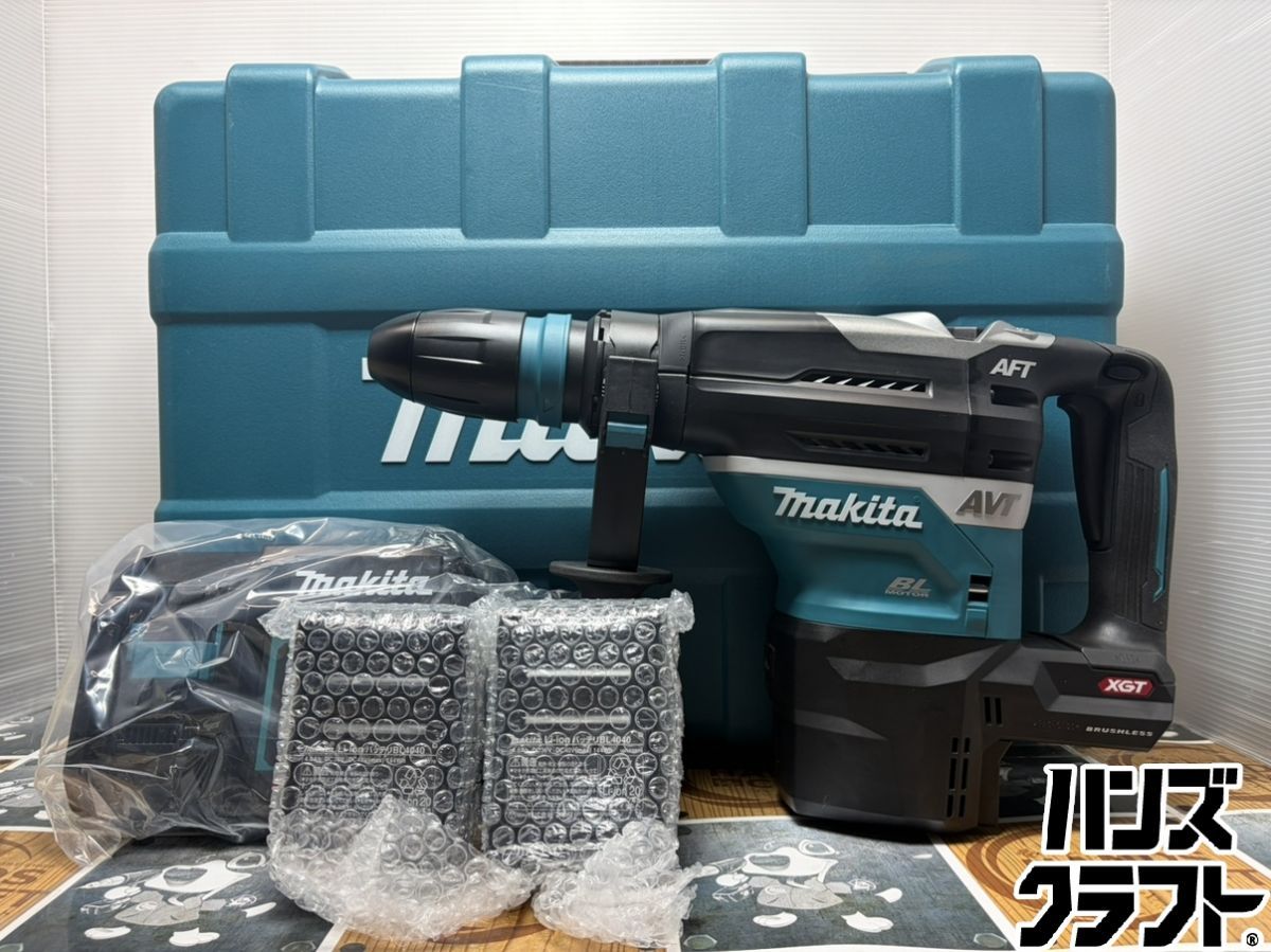 ◆【未使用】マキタ makita HR005GRMX ハンマドリル 40v バッテリ×2 充電器×1 【中古】【新古品】