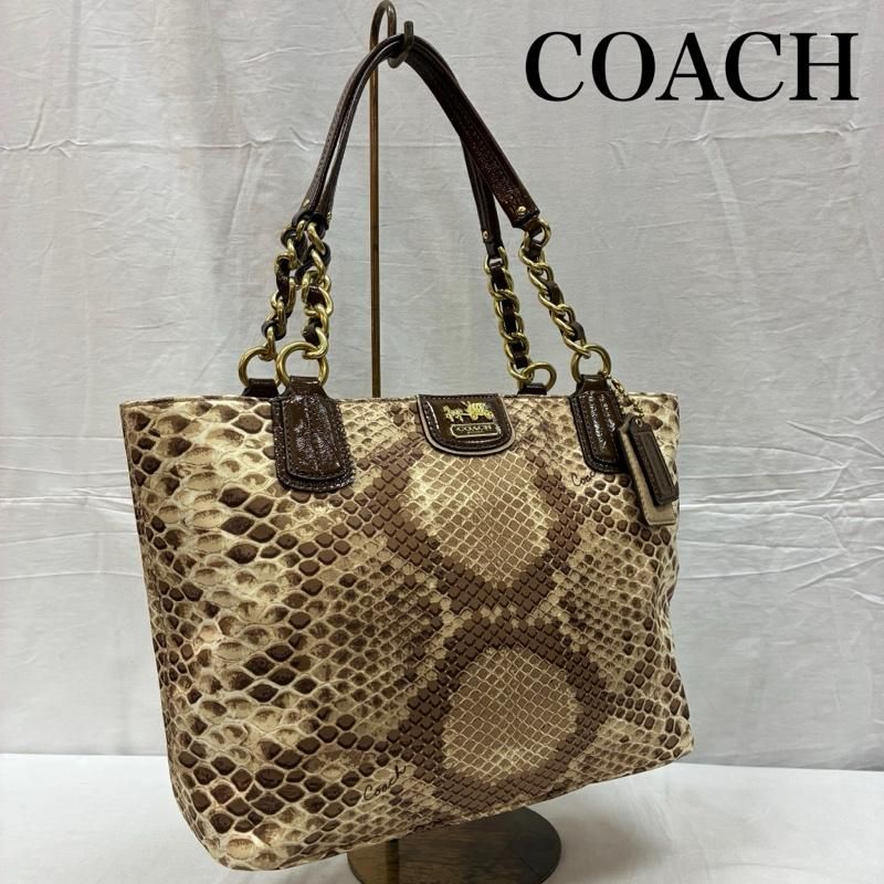 COACH コーチ マディソン パイソン トートバッグ ハンドバッグ 20482 コーチ マディソン パイソン プリント トート バッグ C1226-20482
