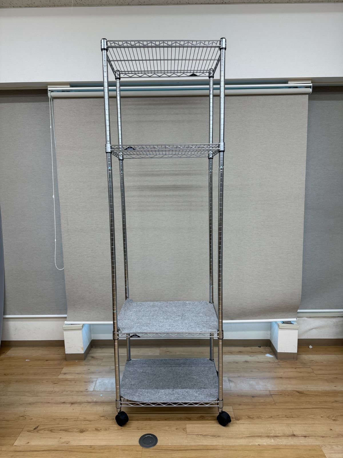 【ルミナス】高さ203cm 棚4段 メタルラック 2枚専用シート付き