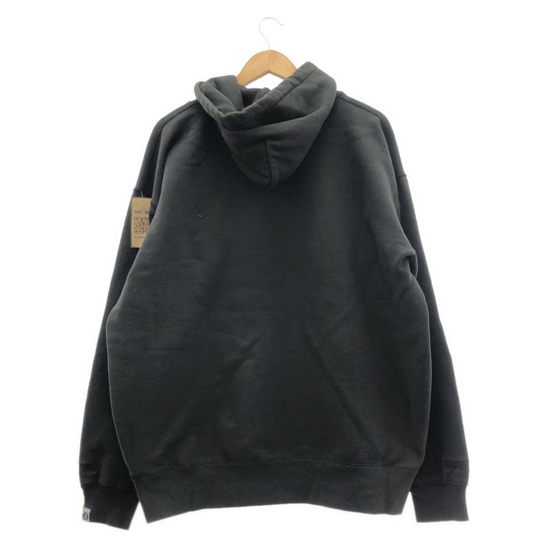 中古】SAPEur フロント刺繍 パーカー サイズXXL ブラック サプール[19