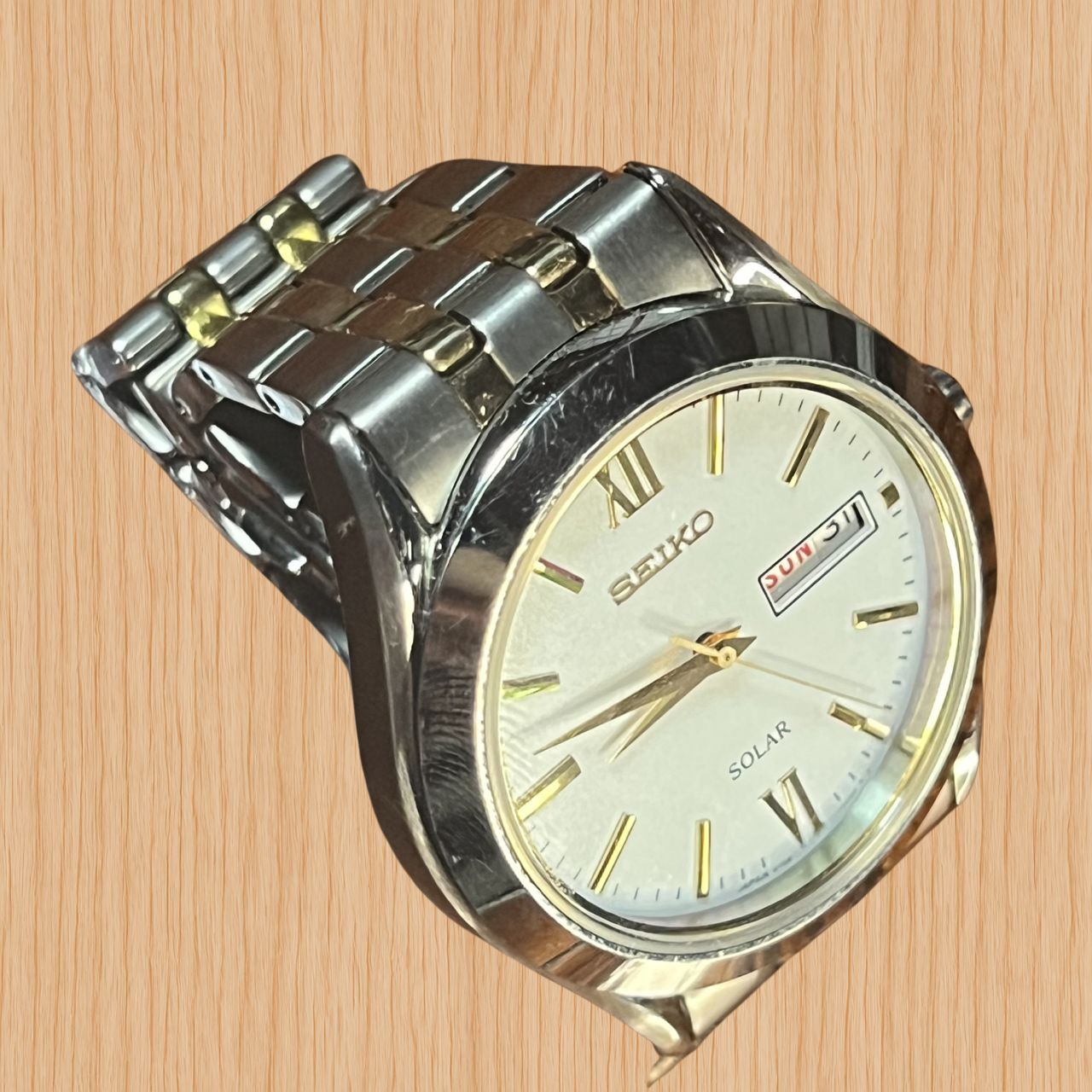 SEIKO ソーラー 腕時計 V158-0BA0 デイデイト 稼働品 SBPX085 - メルカリ
