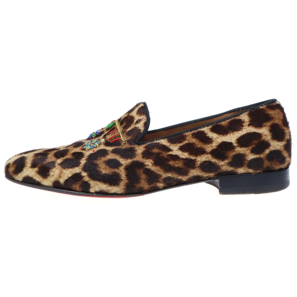 ドゥロワー別注 ルブタンハラコレオパードシューズ CHRISTIAN LOUBOUTIN (クリスチャンルブタン) ハラコ レオパード