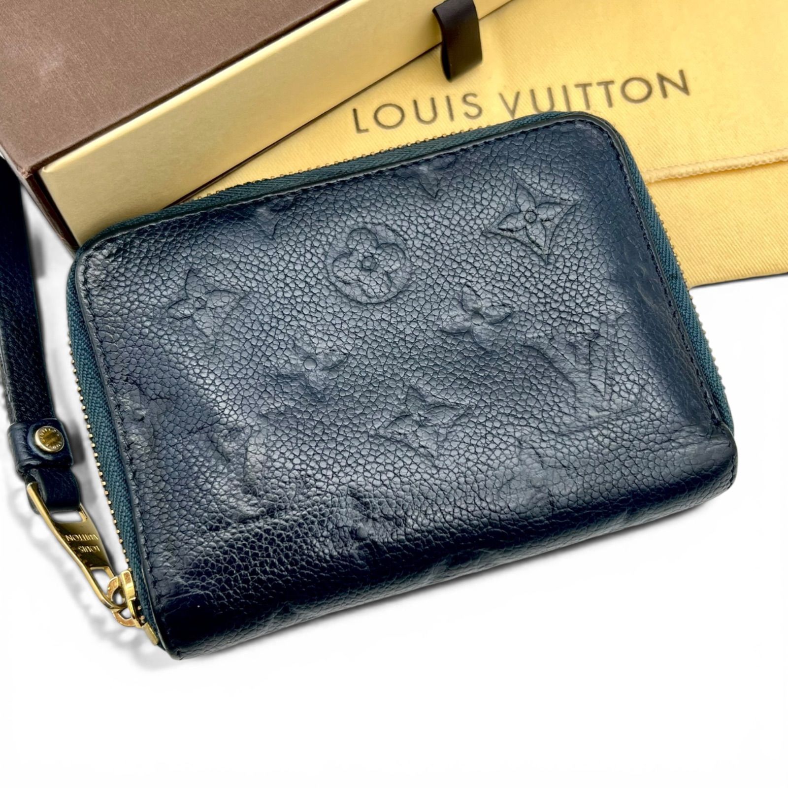 ルイヴィトン　アンプラント　ポルトフォイユ　スクレット　コンパクト　ネイビー LOUIS VUITTON ルイヴィトン アンプラント ポルトフォイユ スクレット