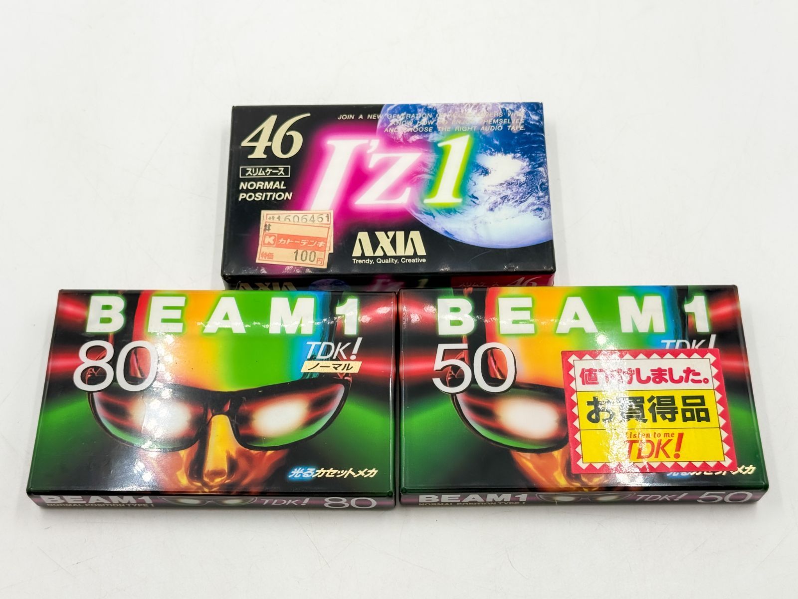 未開封 AXIA Jz1 46 TDK BEAM1 50 80 カセットテープ3本セット - メルカリ