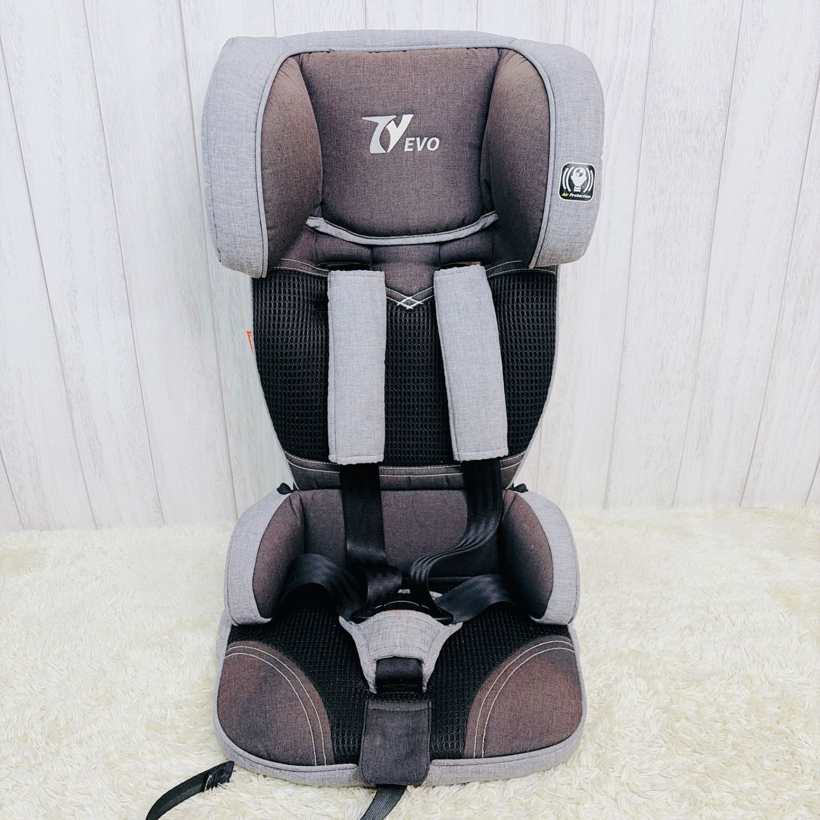 良品】日本育児 トラベルベスト EVO チャイルドシート サンドグレー 