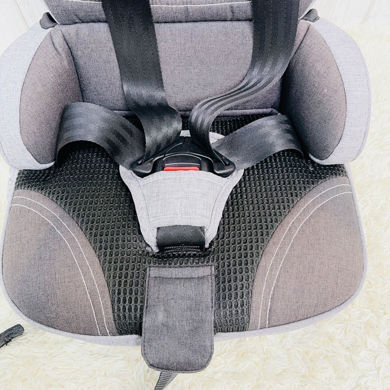 良品】日本育児 トラベルベスト EVO チャイルドシート サンドグレー 