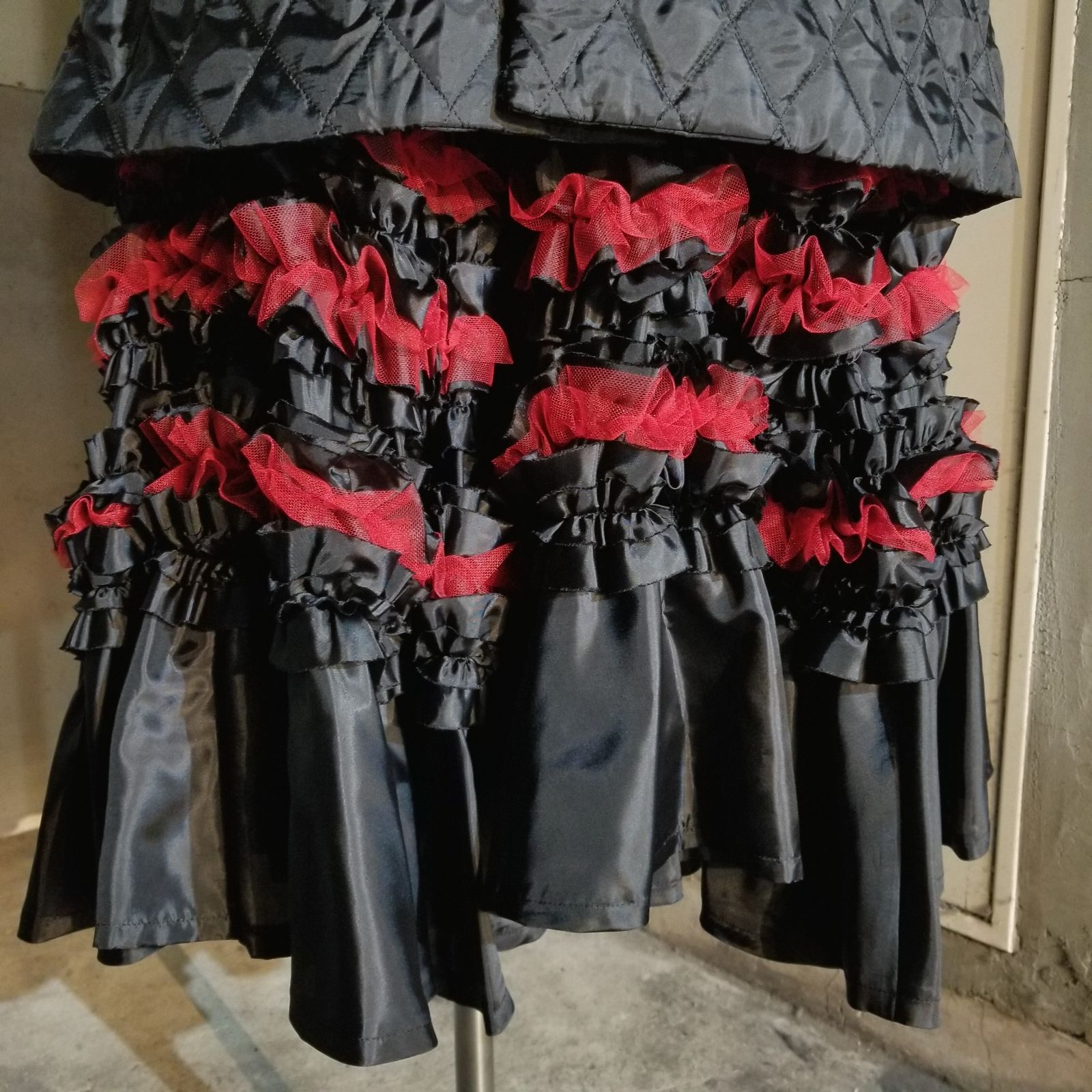 COMME des GARCONS 18aw フリルワンピースドッキング キルティング