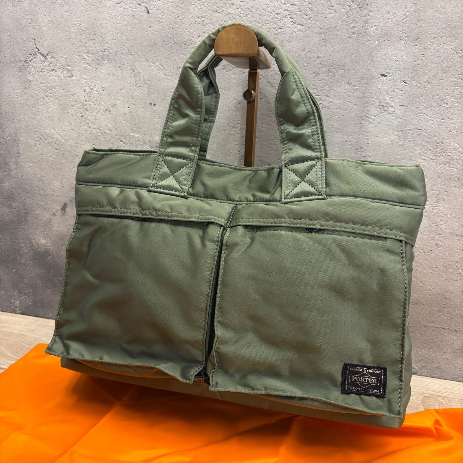 ✨美品✨PORTER ポーターファスナー タンカー トートバッグ セージ 