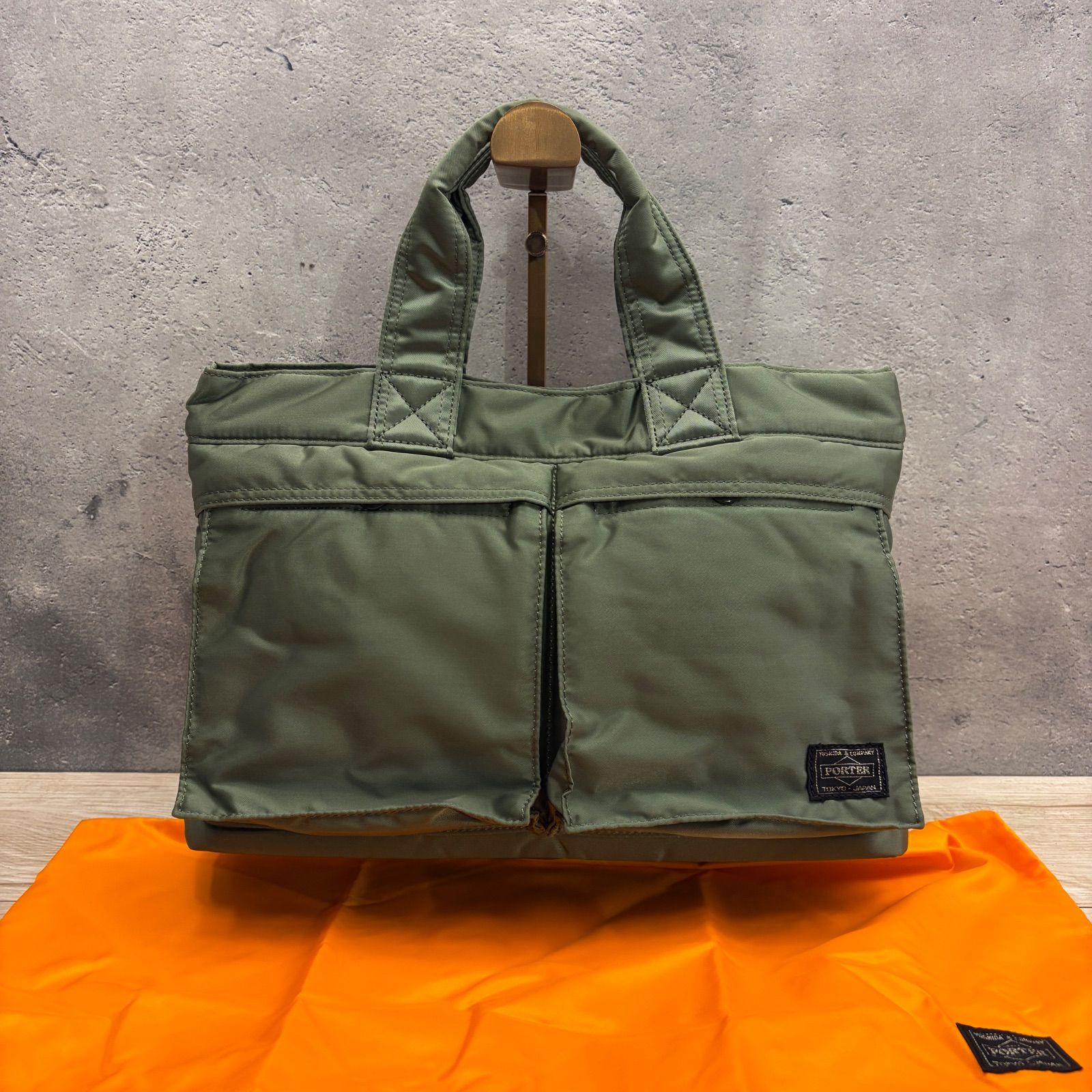 ✨美品✨PORTER ポーターファスナー タンカー トートバッグ セージ 