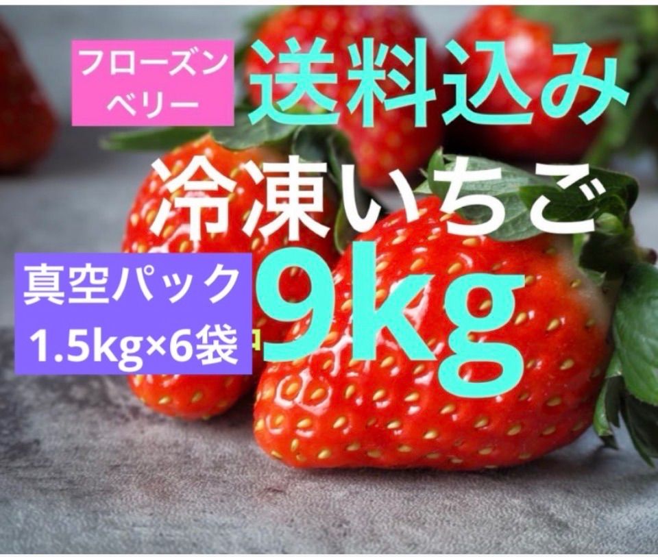 冷凍イチゴ ? とちおとめ 9kg (1.5kg×6袋）