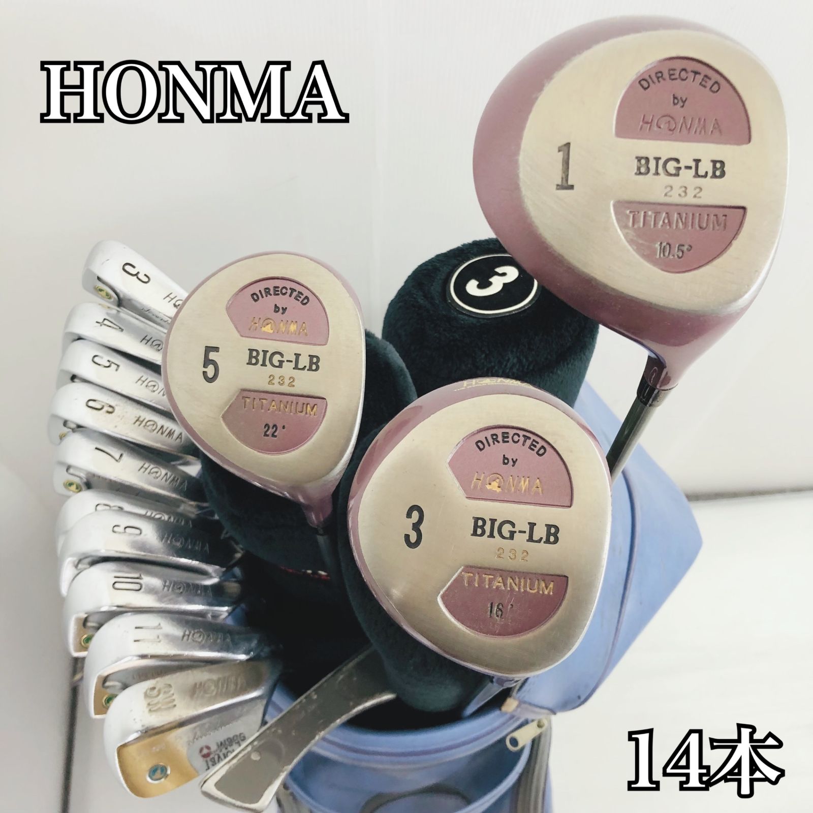 豪華14本 HONMAホンマ メンズゴルフ クラブ セット 初心者 入門 バッグ