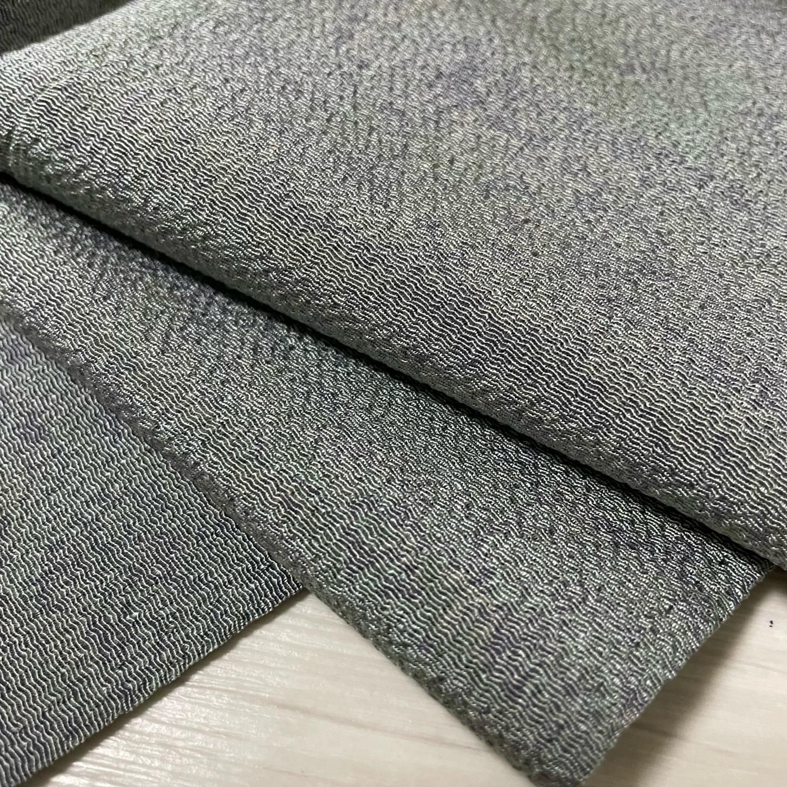 色無地 ちりめん 細かな染め 着物 正絹 X-1260