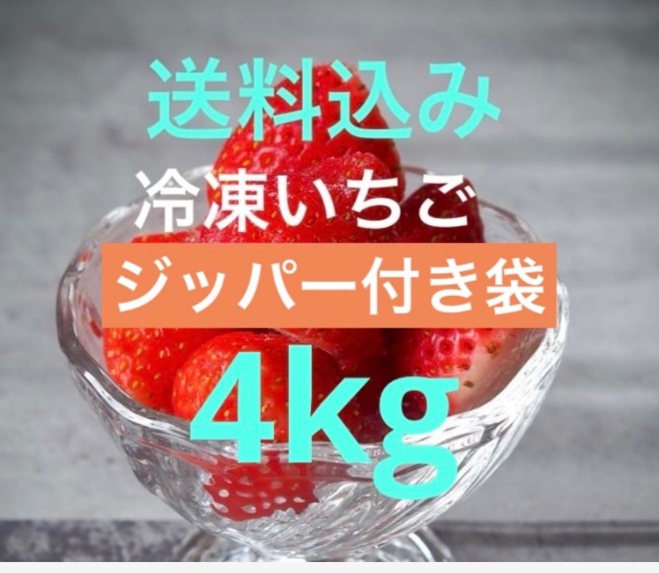 冷凍いちご 4kg とちおとめ バラ凍結 完熟 - メルカリ