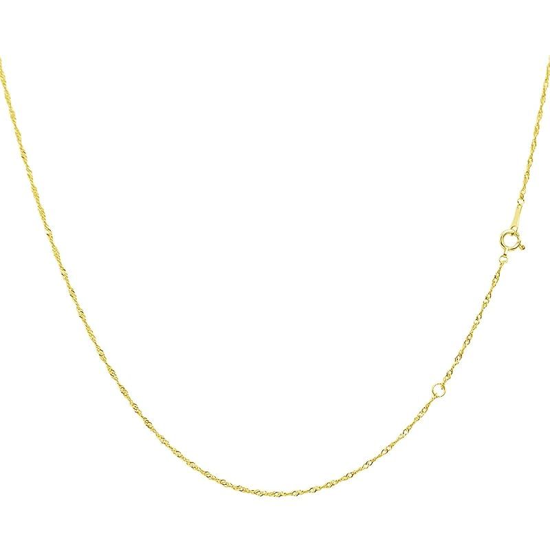 [ララクリスティー] ネックレス チェーン スクリュー K18 ゴールド 線径0.21 幅 約 1.3mm 長さ 55cm lc97-0043-yg-021-55 0