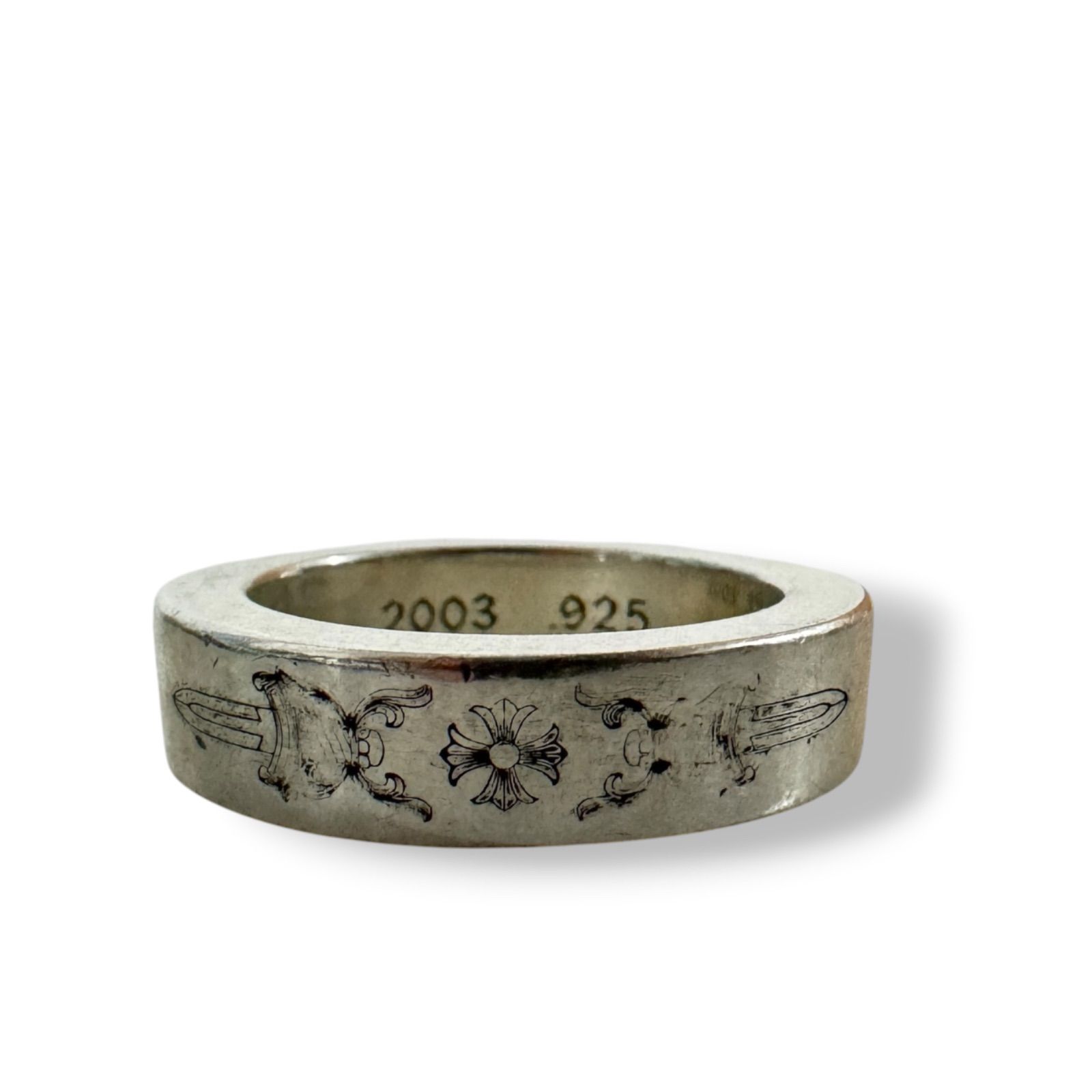 美品 CHROME HEARTS クロムハーツ シルバーリング 2003-925 リング 