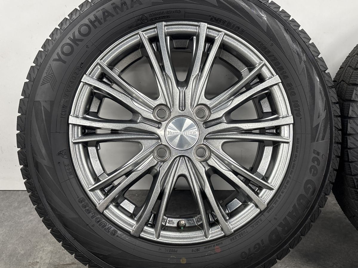 165/70R14 バリ溝　アルミホイール付き バリ溝！9分☆トヨタ ヴィッツ 純正 スチール 165/70R14 スタッドレス