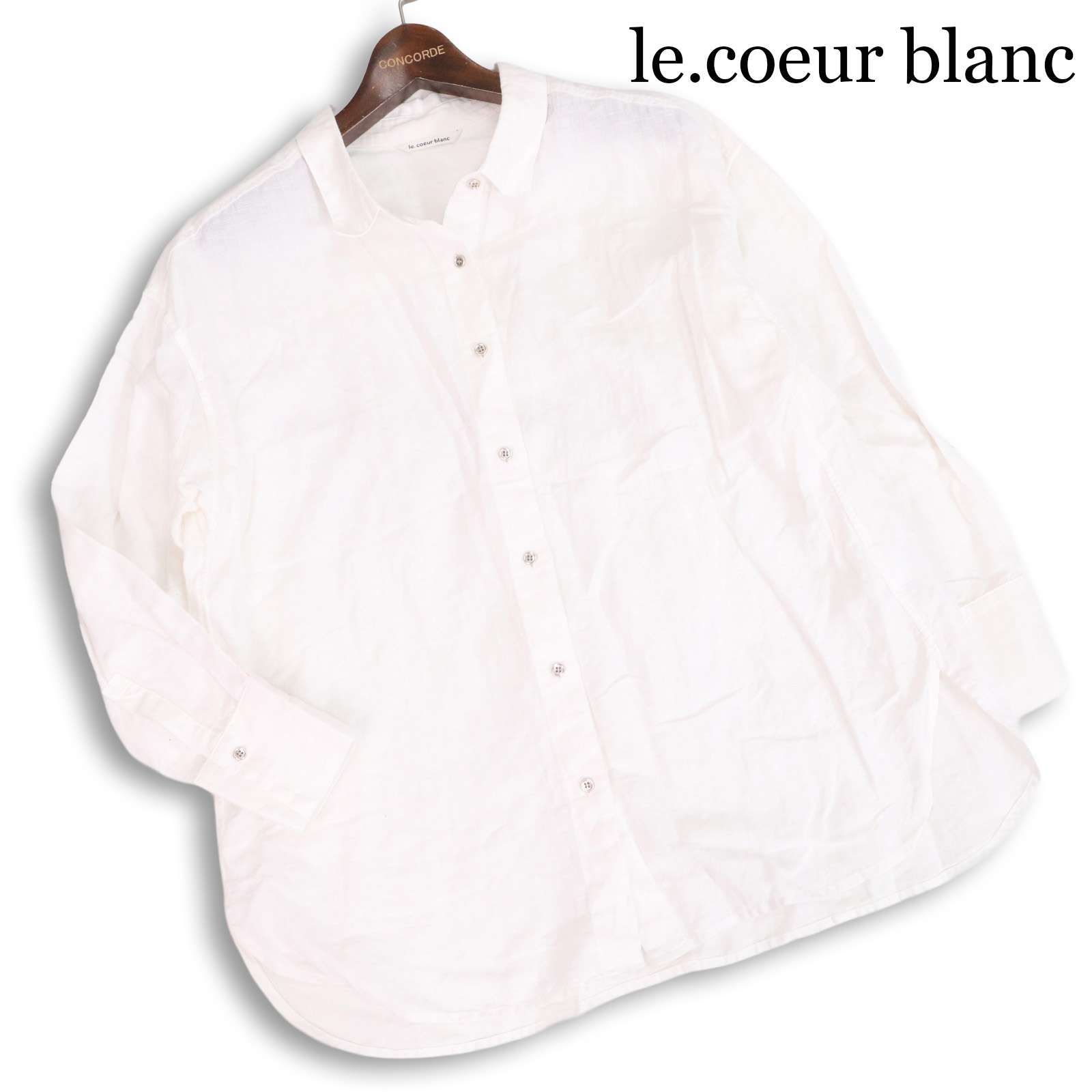 le. coeur blanc ルクールブラン 春夏☆ リネン 長袖 シャツ ブラウス 