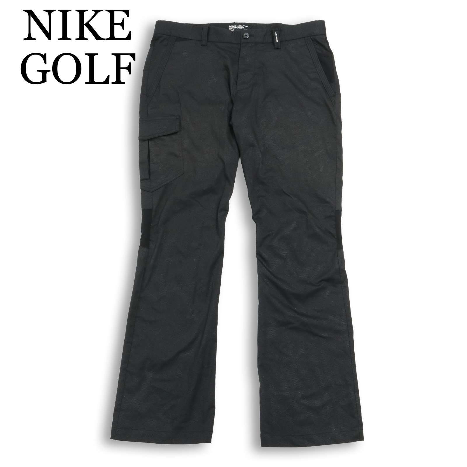 NIKE ナイキ GOLF GOLF ゴルフウェア ブラック 黒 パンツ 春 NIKE GOLF ナイキ ゴルフ 春夏 DRI-FIT☆ ロゴ刺繍 切替 カーゴ