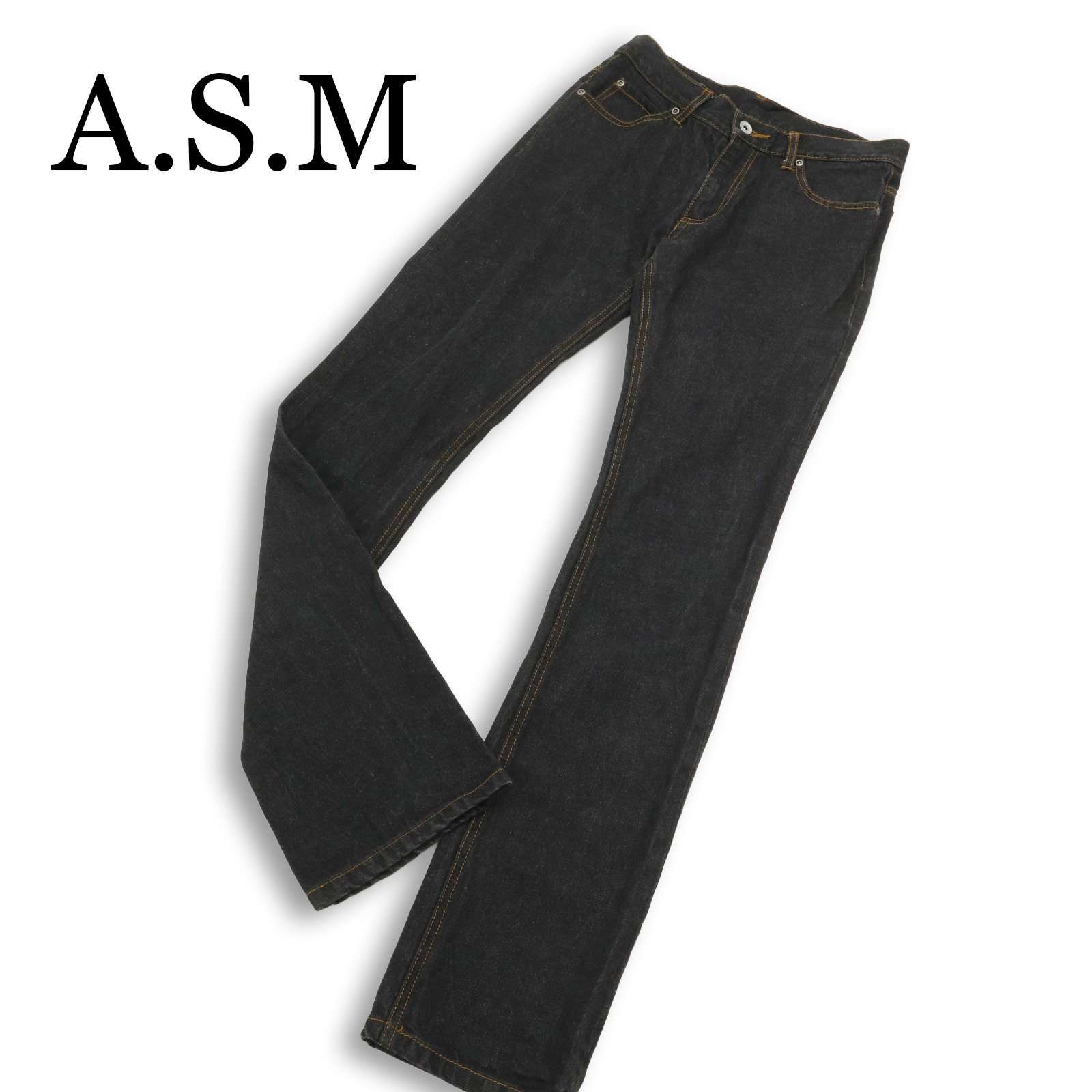 A.S.M アトリエサブ メン 通年☆ スリム ブーツカット デニム パンツ 