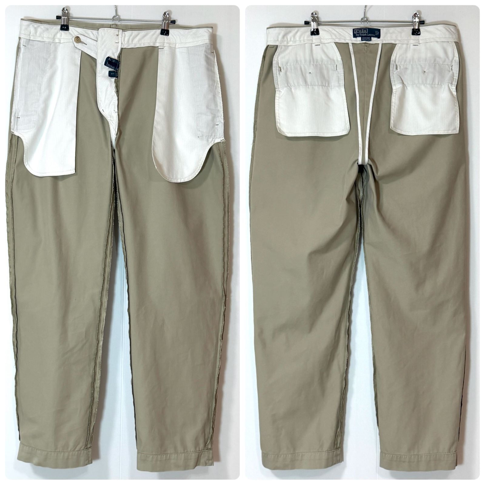 希少モデル 90s Polo Ralph Lauren ETHAN PANT W36L32 ベージュ ポロ