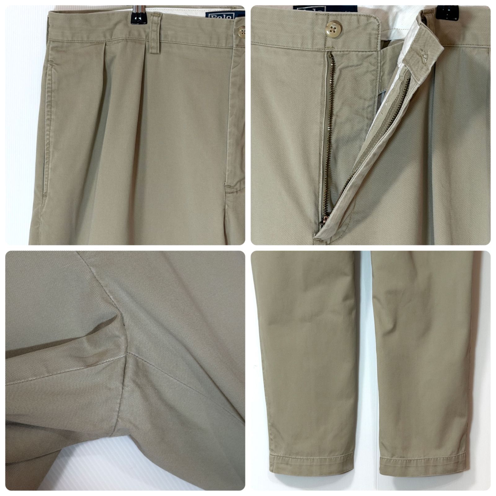 希少モデル 90s Polo Ralph Lauren ETHAN PANT W36L32 ベージュ ポロ