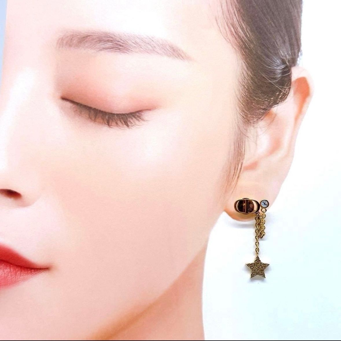 極美品】DIOR ディオール Petit CD プチCD ピアスGP片耳 ライン