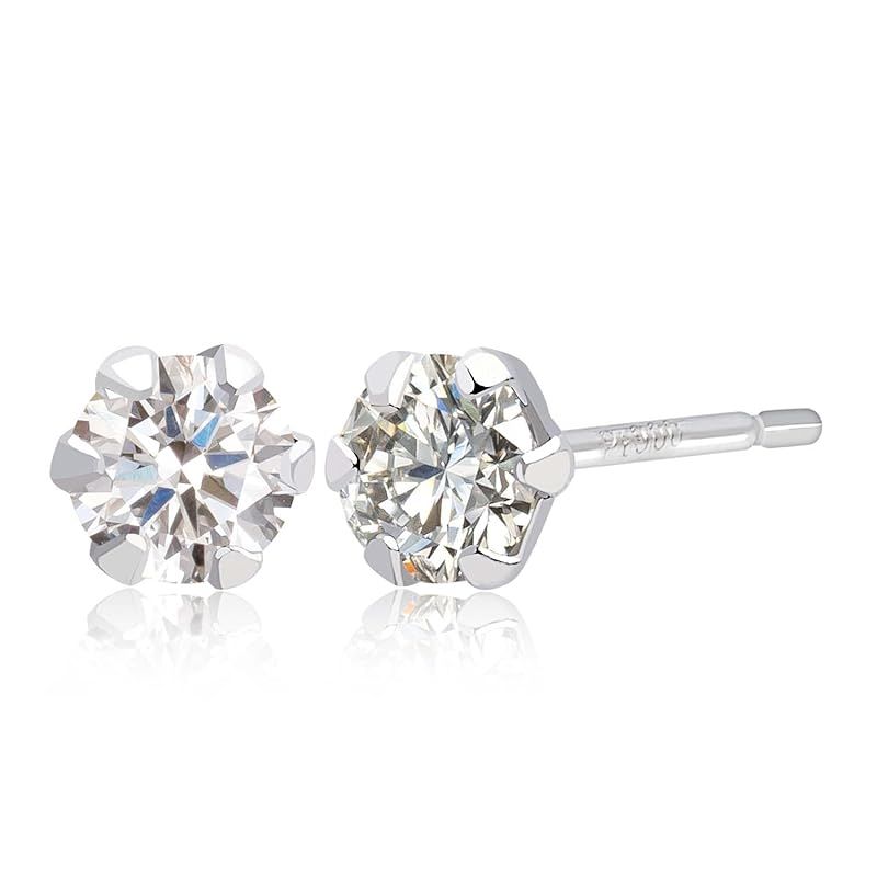 [ララクリスティー] ダイヤモンド ピアス レディース 0.1ct プラチナ Pt900 lp71-0002-pt 1