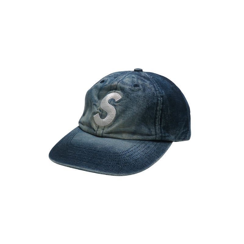 新品同様 SUPREME シュプリーム 25SS CORDURA DENIM S LOGO 6-PANEL CAP コーデュラ デニム Sロゴ 6パネル キャップ ブリーチ インディゴ Mayz