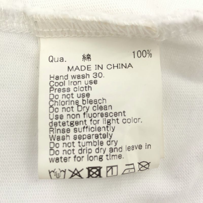 中古】#FR2 ラインストーンTシャツ サイズXL ホワイト △汚れ有 エフ