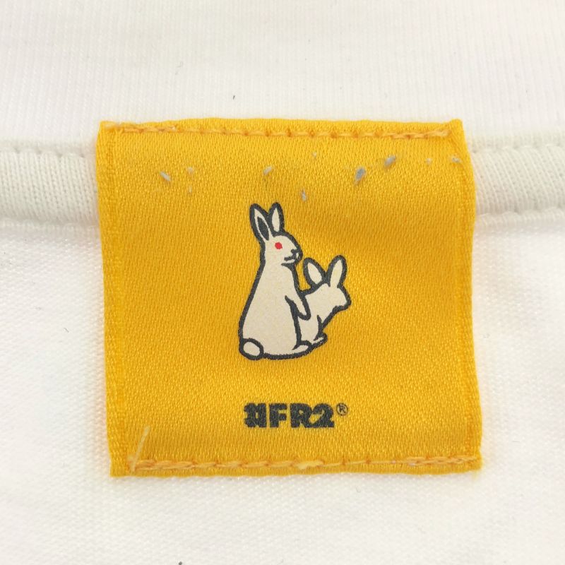 中古】#FR2 ラインストーンTシャツ サイズXL ホワイト △汚れ有 エフ