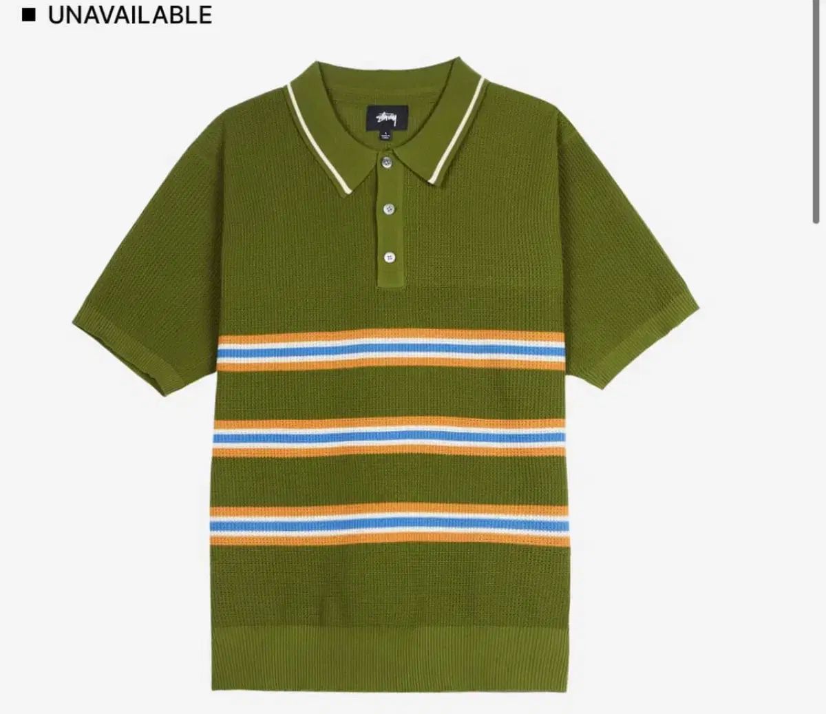 STUSSY ステューシー ストライプ ポロ ニット シャツ L-サイズはSサイズ