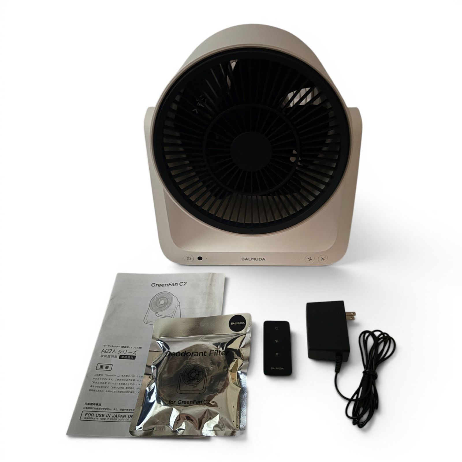 □ バルミューダ BALMUDA GreenFan C2 A02A-WK ホワイト ポータブル