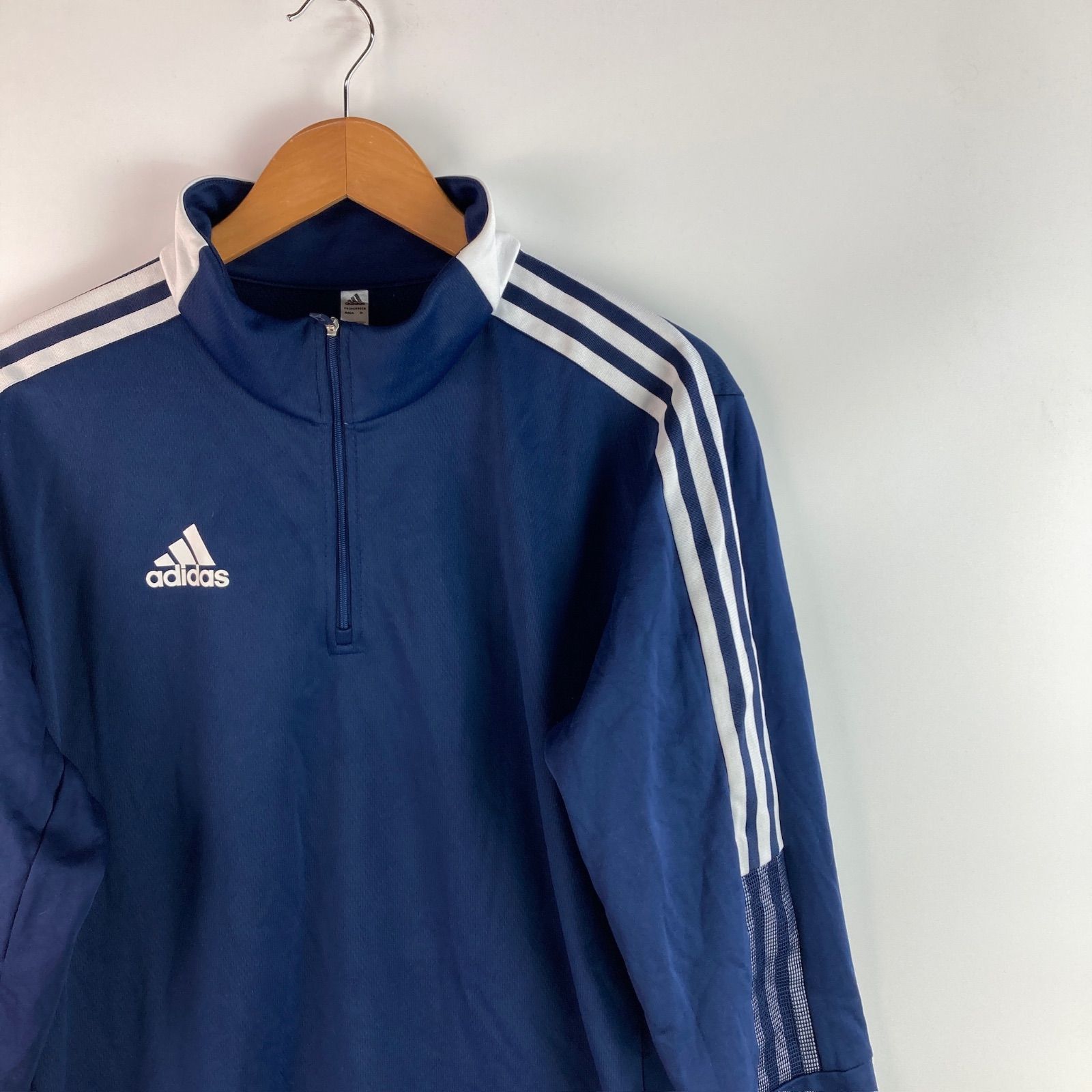 adidas ネイビー スエード風ジャージ adidas ジャージジャケット メンズ 3XO ネイビー 35110043 - メルカリ